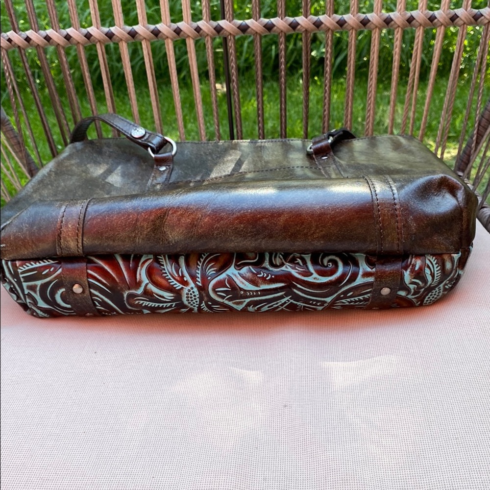 Patricia Nash Turquoise Tooled Leather Bag - Picture 6 of 16